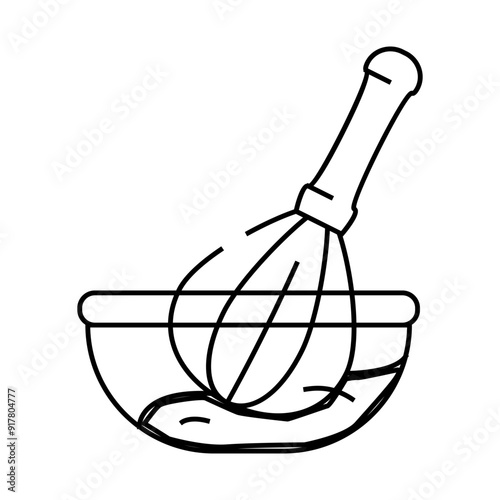 beater whisk line icon vector. beater whisk sign. isolated contour symbol black illustration