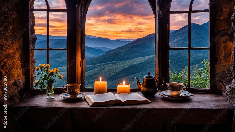 Castle View: A Cozy Evening of Melancholy and Magic Through the Window Castle View: A Cozy Evening of Melancholy and Magic Through the Window