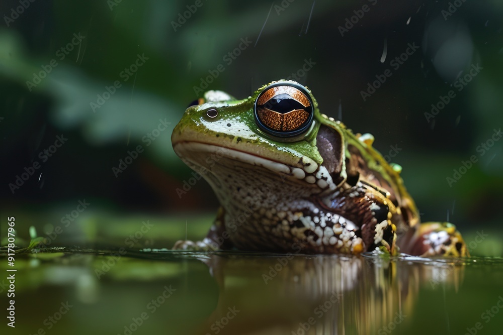 Fototapeta premium frog on a leaf