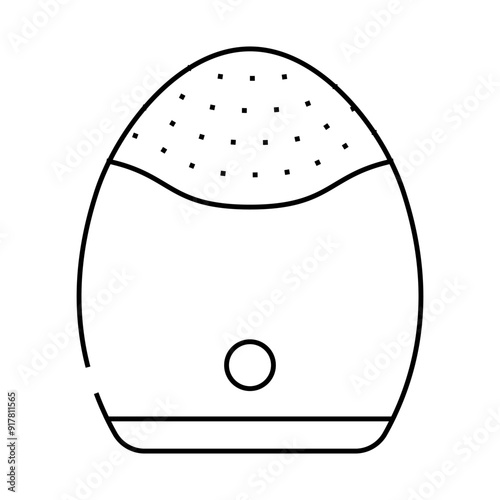 face massager device line icon vector. face massager device sign. isolated contour symbol black illustration