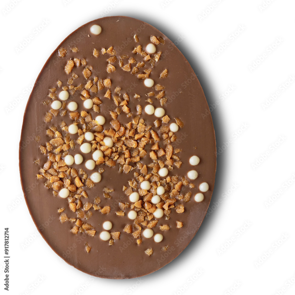 Fototapeta premium Milk chocolate with salted caramel and rice chips