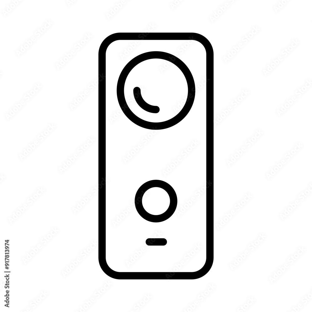 360-Degree Camera - Minimal Camera Icon with Editable Stroke 360-Degree Camera - Minimal Camera Icon with Editable Stroke
