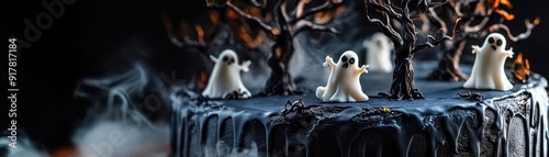 A spooky Halloween cake top...