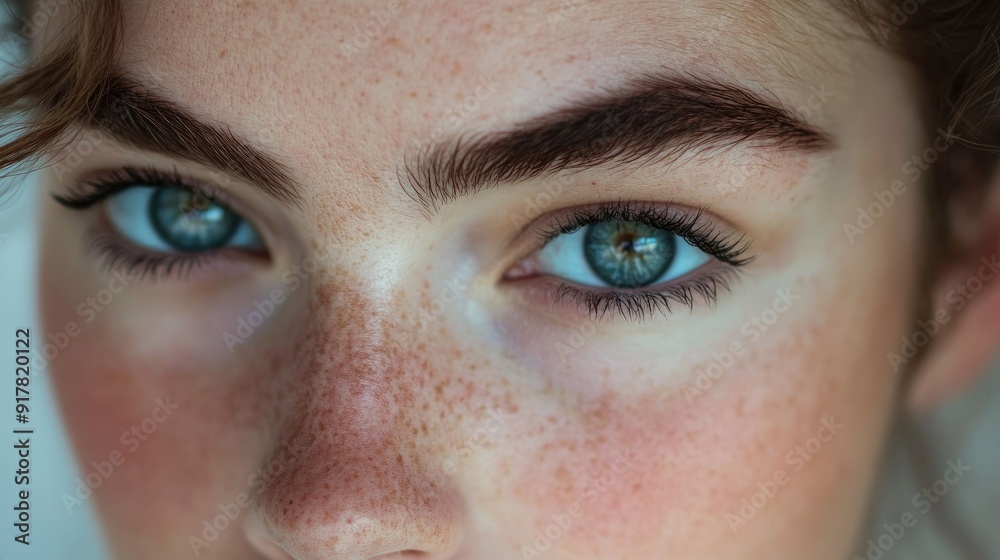 A woman showcasing her naturally thick and bushy eyebrows, embracing her individuality and unique look. A woman showcasing her naturally thick and bushy eyebrows, embracing her individuality and unique look.