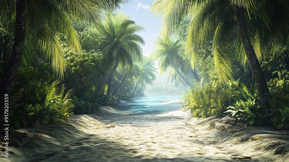 landscape with tropical landscape with tropical