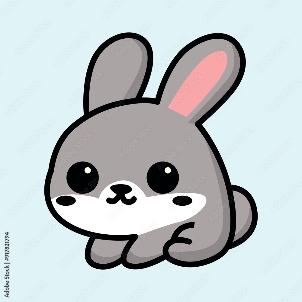 cute bunny or rabbit vector illustration graphic