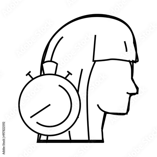 treatment time in salon line icon vector. treatment time in salon sign. isolated contour symbol black illustration