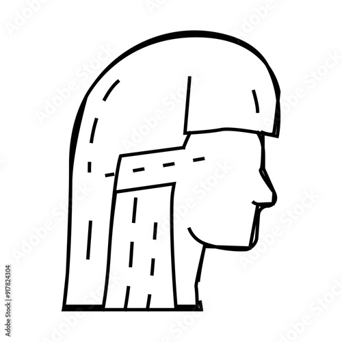 haircut salon service line icon vector. haircut salon service sign. isolated contour symbol black illustration