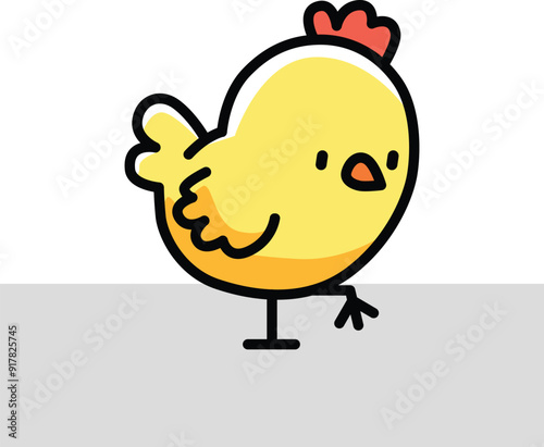 cute chicken vector illustration graphic