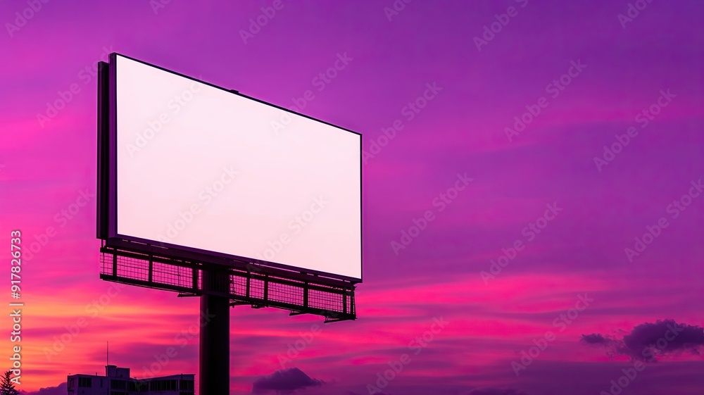 Blank billboard against vibrant pink sunset sky, Empty billboard with a white screen standing against a striking pink and purple sunset, ideal for advertising concepts or outdoor campaigns.
Blank billboard against vibrant pink sunset sky, Empty billboard with a white screen standing against a striking pink and purple sunset, ideal for advertising concepts or outdoor campaigns.