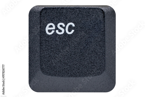 Black key button from a keyboard showing the shortcut ESC photo