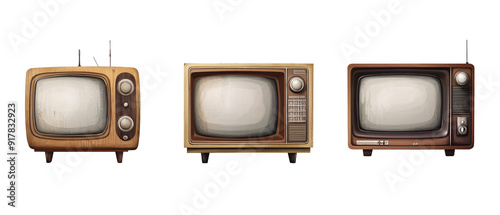 Vintage Televisions, Retro Televisions, Old TV Screens, 1960s, 1970s, Retro Design, 1 photo