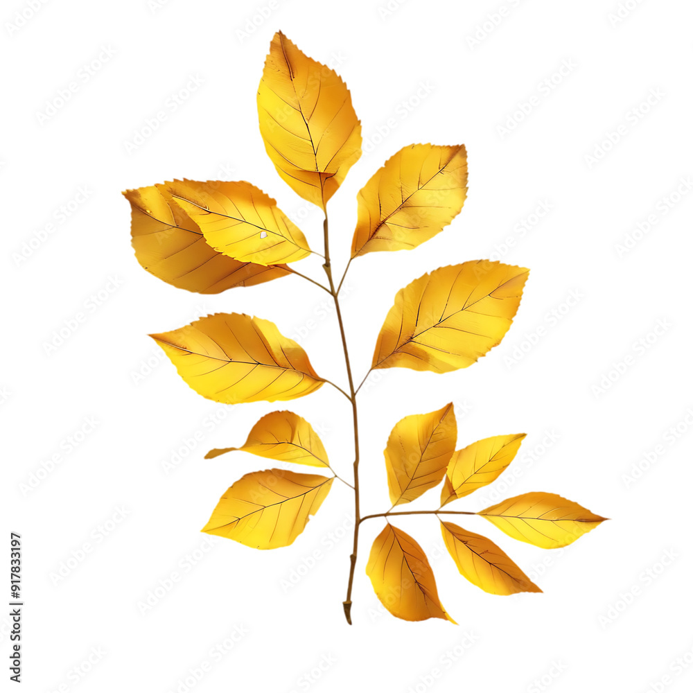 Obraz premium autumn paper leaves on white background, 