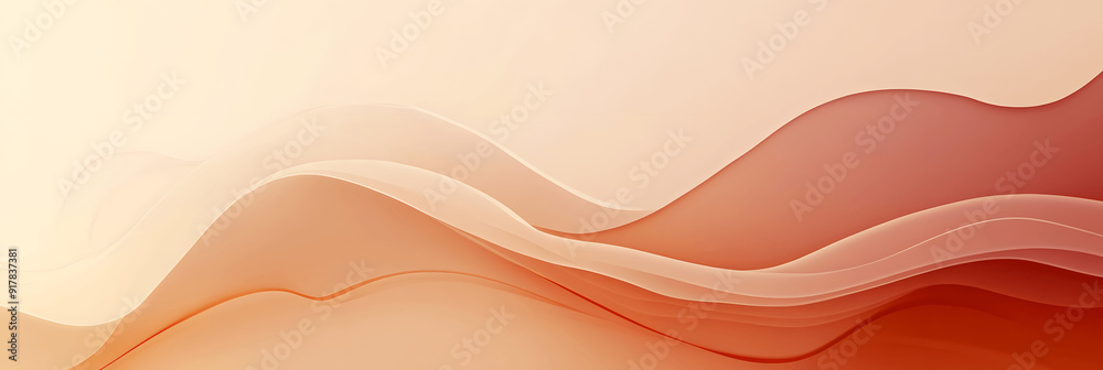 Abstract-themed banner with minimalist design, simple lines and curves in burnt orange and crimson, soft background, clear space for copy Abstract-themed banner with minimalist design, simple lines and curves in burnt orange and crimson, soft background, clear space for copy