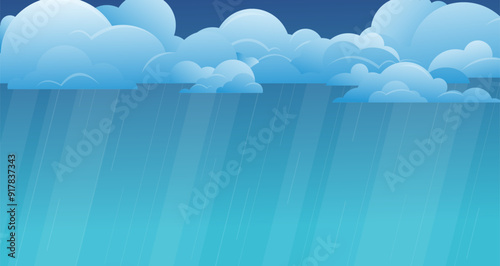 rain clouds and raindrops