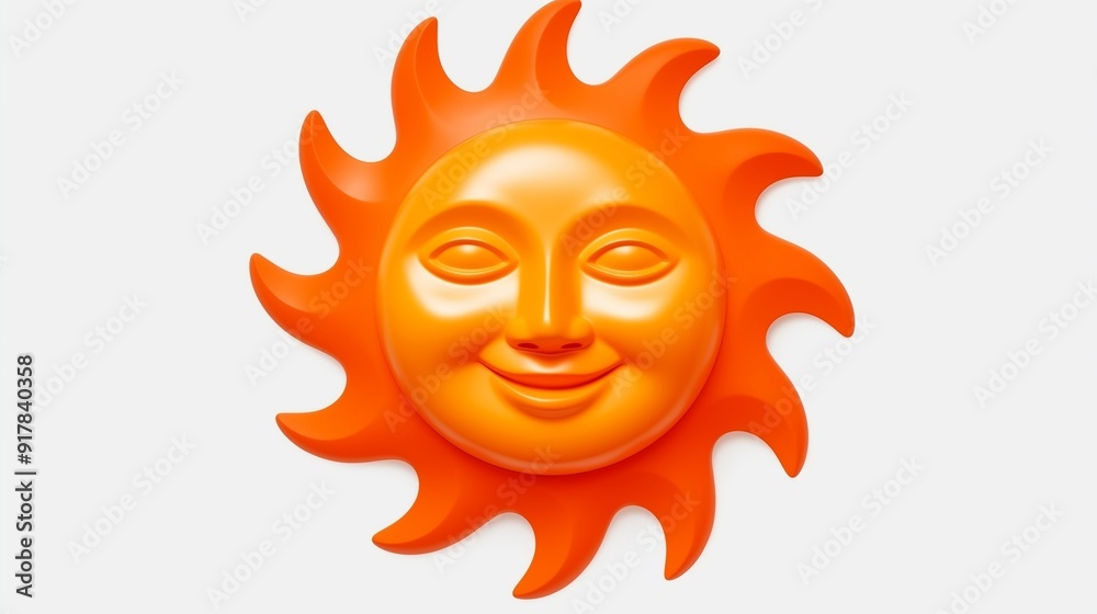 Bright and Cheerful Smiling Sun Illustration with Radiant Orange Glow Perfect for Summer Themes and Graphic Design Bright and Cheerful Smiling Sun Illustration with Radiant Orange Glow Perfect for Summer Themes and Graphic Design
