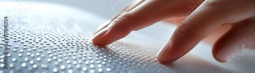 Finger Tracing Braille Dots -  Photo photo