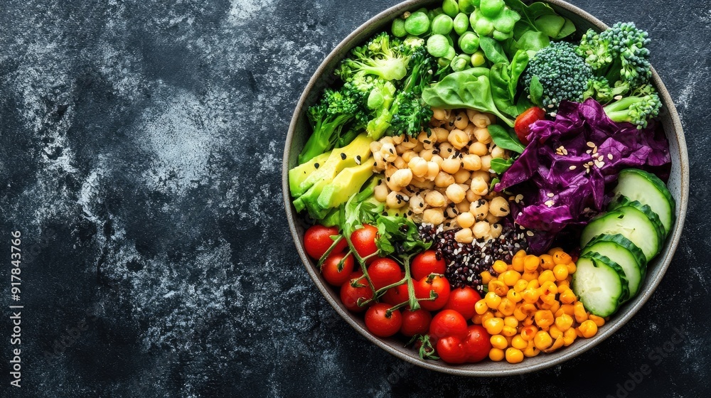 plate of food with lean proteins, whole grains, colorful vegetables plate of food with lean proteins, whole grains, colorful vegetables