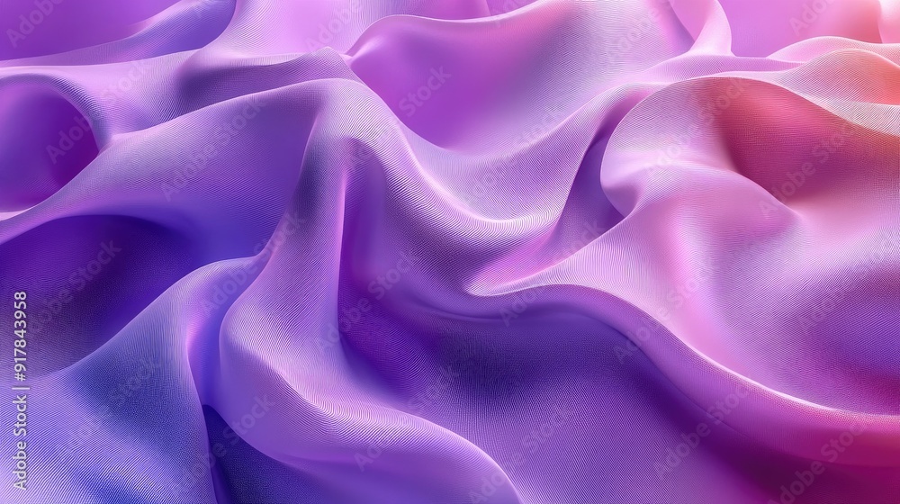 Obraz premium Abstract Background with 3D Wave Gradient Silk Fabric