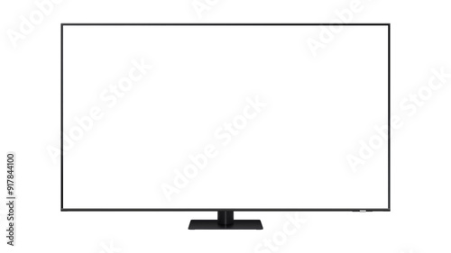 White screen LED TV television isolated image photo