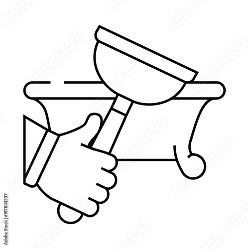 bath repairs line icon vector. bath repairs sign. isolated contour symbol black illustration