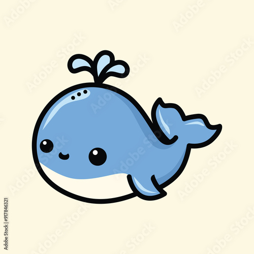 cute whale vector illustration graphic photo