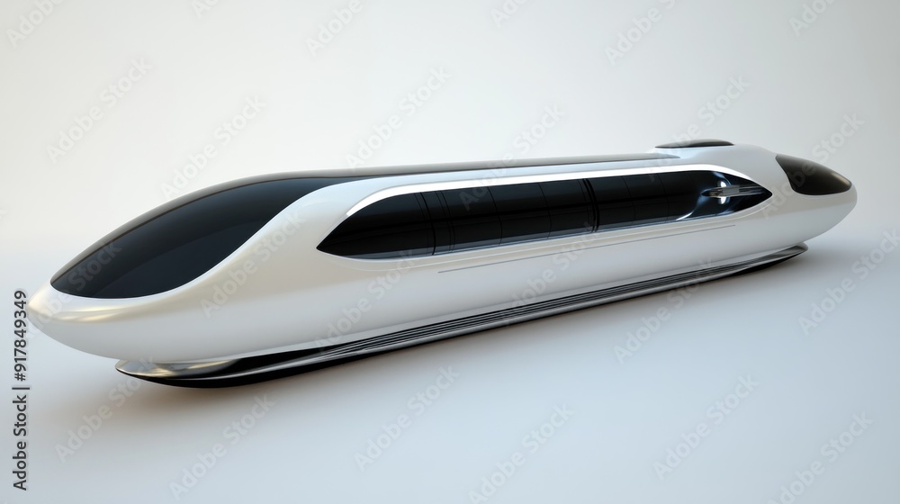 Futuristic White and Black Train Design Futuristic White and Black Train Design