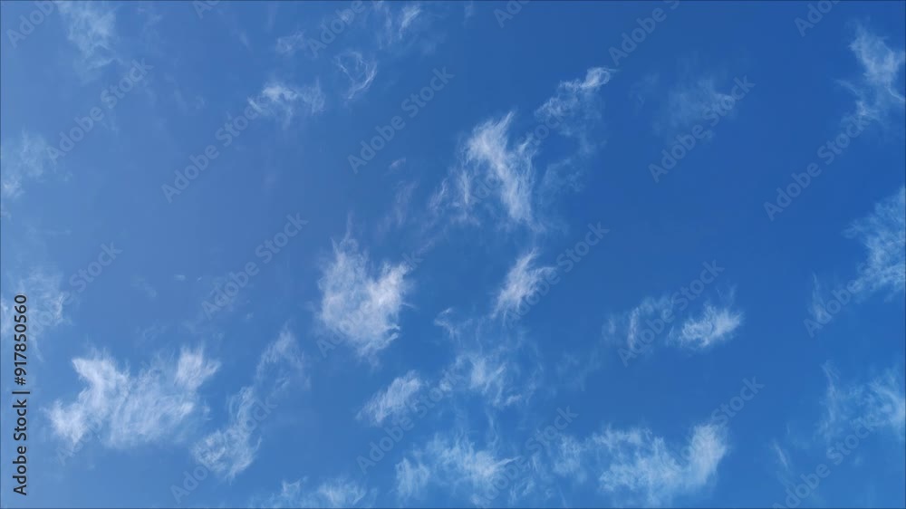 Shooting of sharp-looking cirrus clouds in the morning Shooting of sharp-looking cirrus clouds in the morning