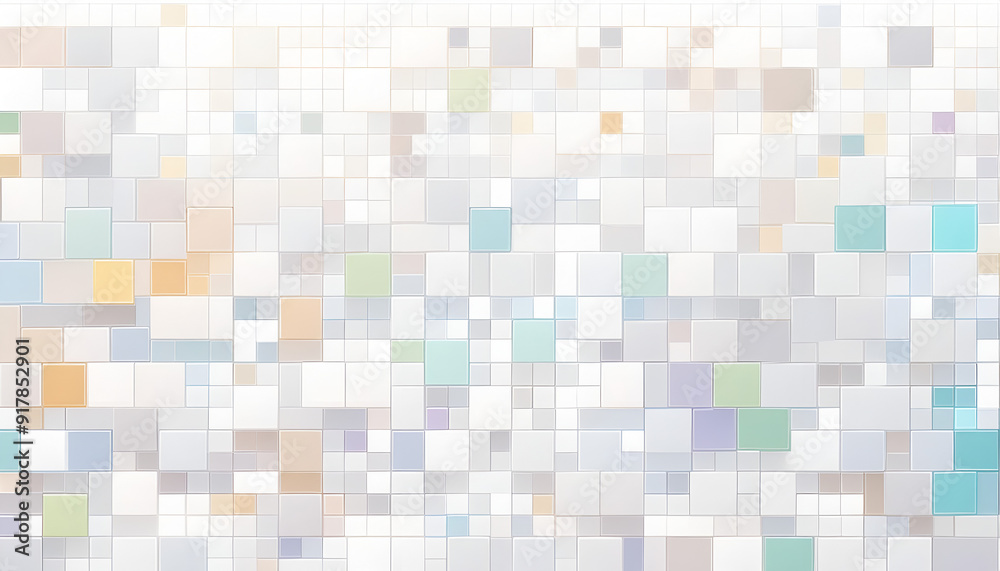 Colorful square mosaic pattern with soft pastel shades in a blurred design Colorful square mosaic pattern with soft pastel shades in a blurred design