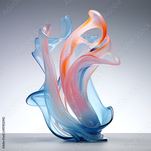 Beautiful art picture of flame, smoke, beautiful sculpture. Generative AI