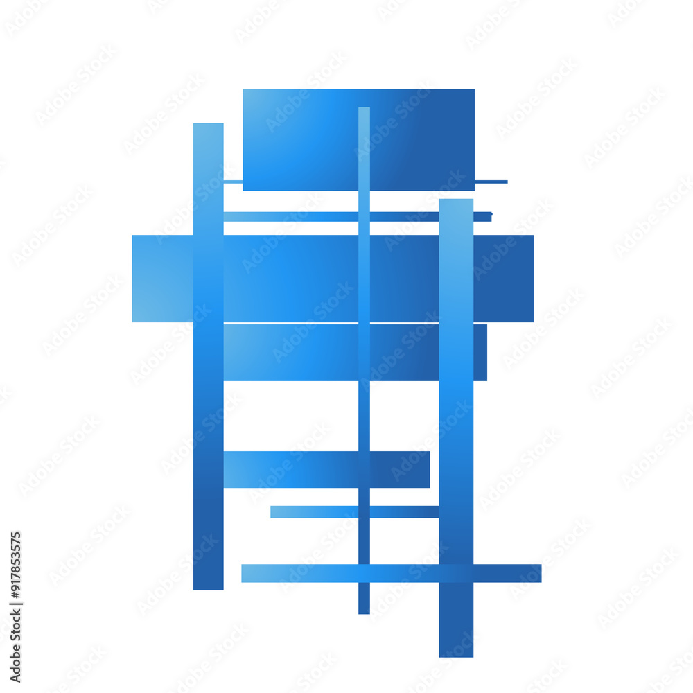 An abstract series of square, rectangular and line shapes, with blue gradients. An abstract series of square, rectangular and line shapes, with blue gradients.