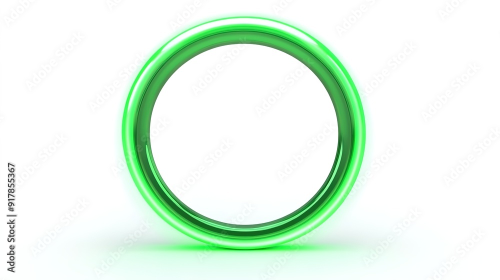 Green Light Ring: Glowing Circular Illumination Green Light Ring: Glowing Circular Illumination