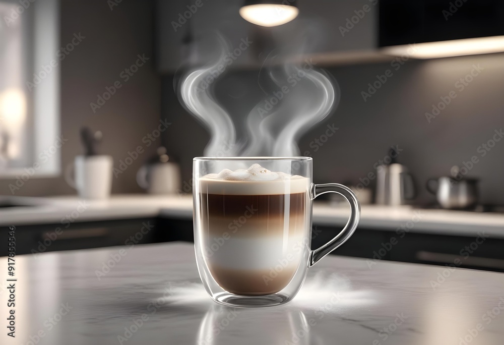 Two cups of coffee sit on a table with a coffee cup in front of them Two cups of coffee sit on a table with a coffee cup in front of them