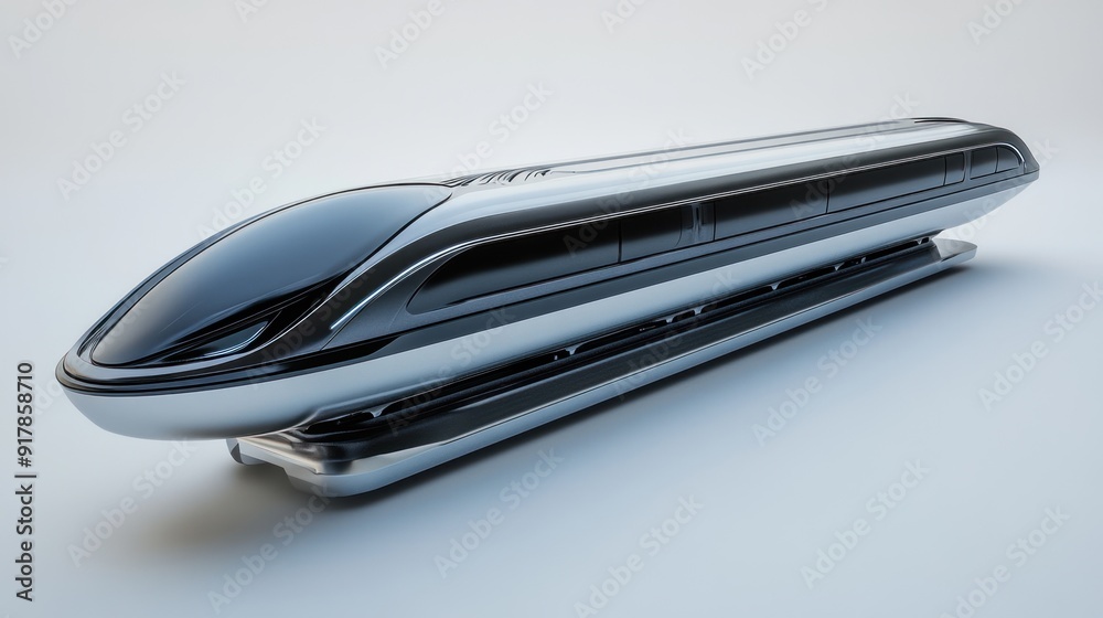 Futuristic High-Speed Train Design with Sleek Silver and Black Aesthetics Futuristic High-Speed Train Design with Sleek Silver and Black Aesthetics