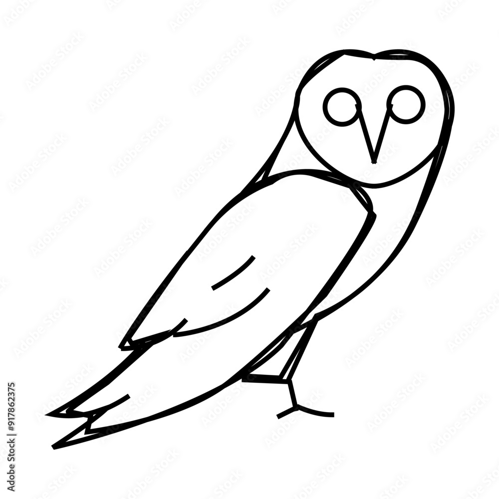 owl bird line icon vector. owl bird sign. isolated contour symbol black illustration owl bird line icon vector. owl bird sign. isolated contour symbol black illustration