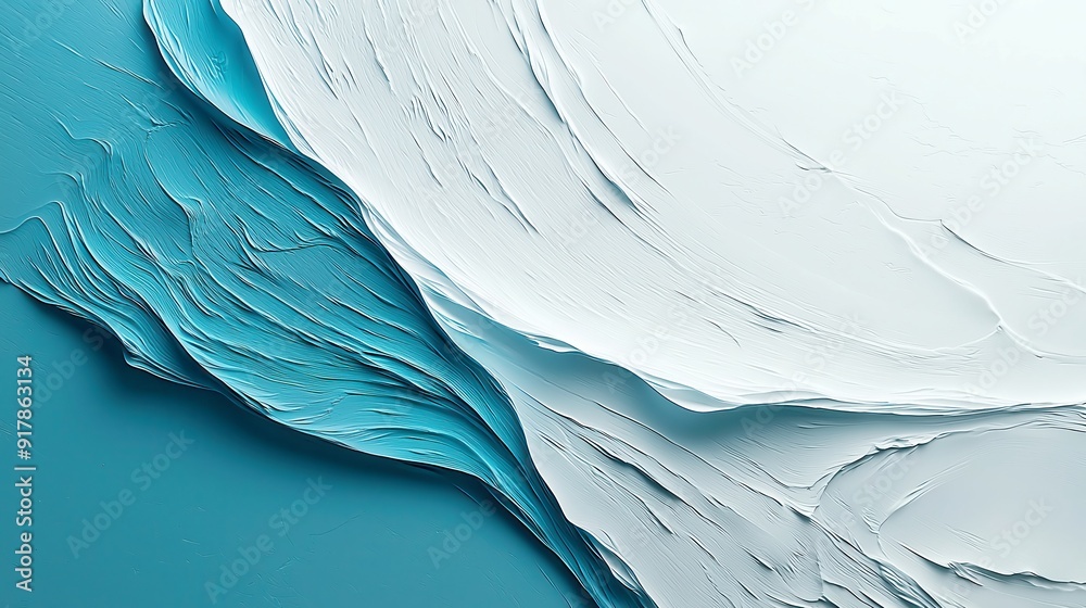 custom made wallpaper toronto digitalWavy Ripples on Light Blue Background, an abstract texture featuring fluid gradients transitioning to white, created through artificial intelligence for a serene visual experience