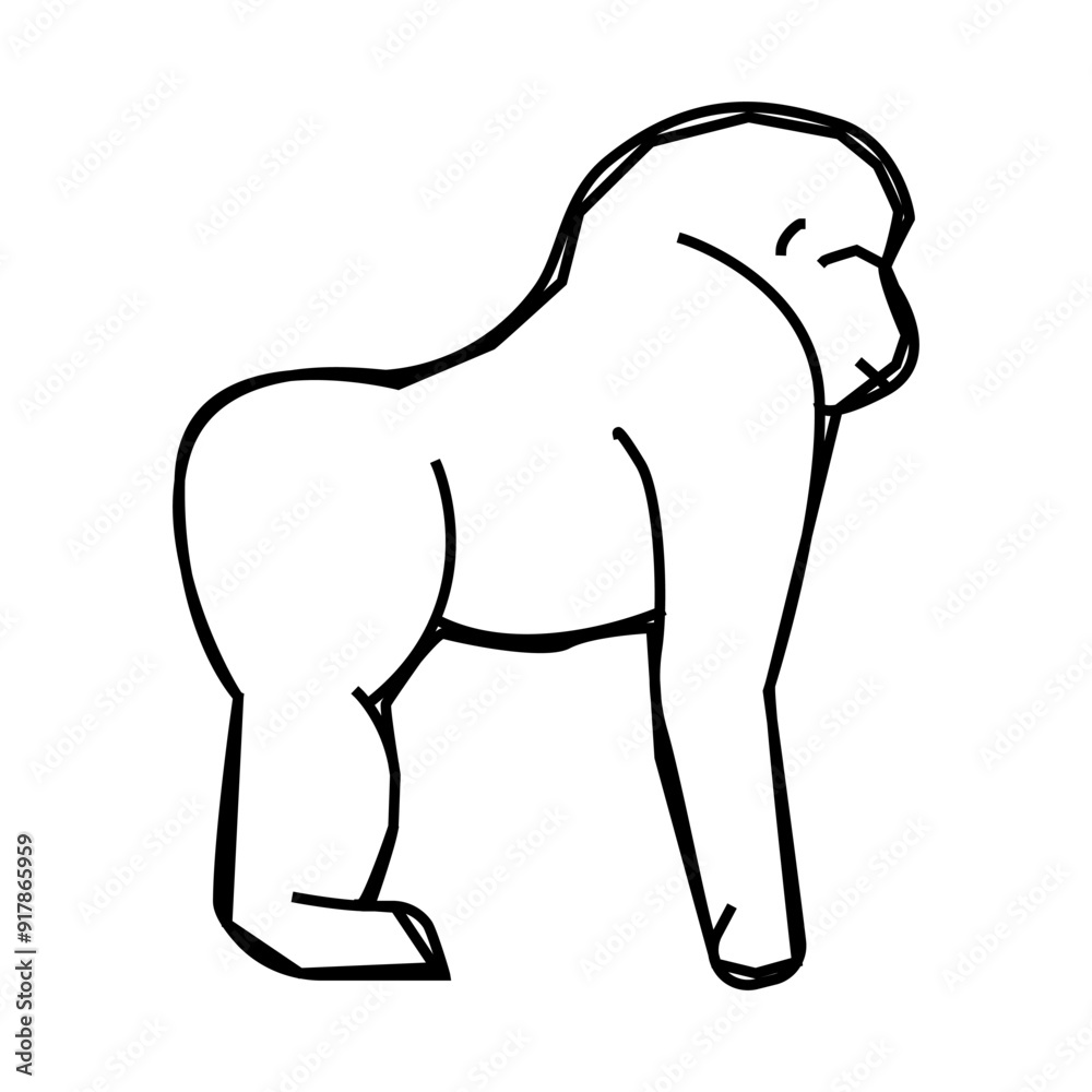 monkey animal line icon vector. monkey animal sign. isolated contour symbol black illustration monkey animal line icon vector. monkey animal sign. isolated contour symbol black illustration