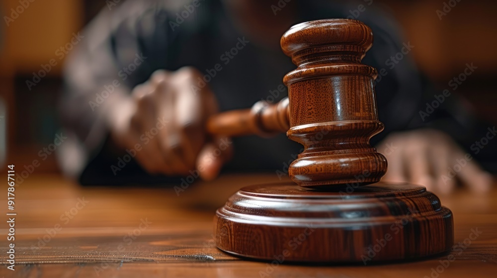 A judge's gavel rests on the courtroom table, ready to be used for a crucial decision. A judge's gavel rests on the courtroom table, ready to be used for a crucial decision.