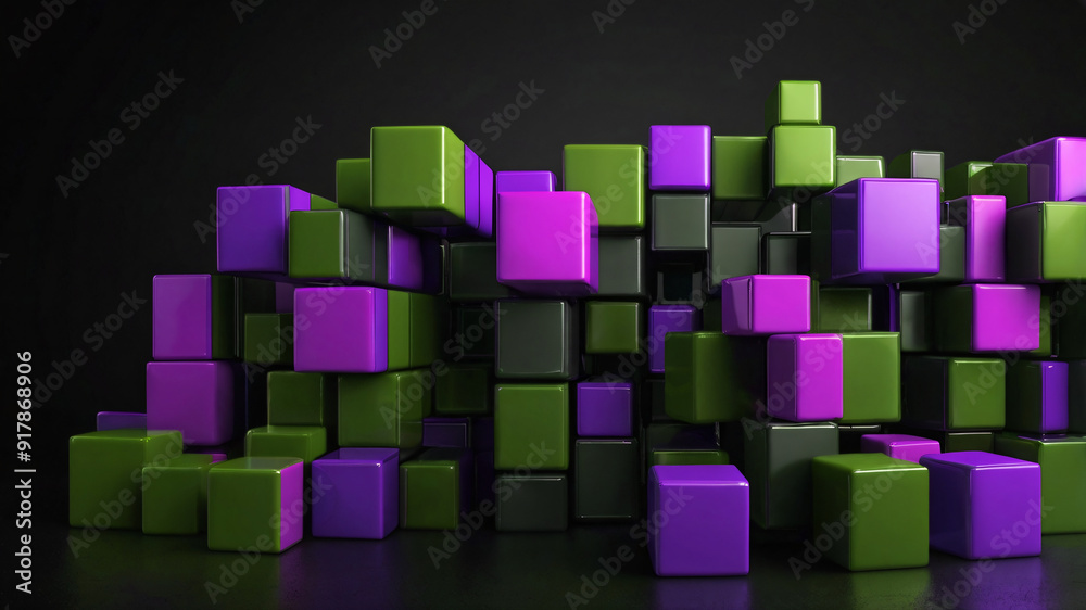 Abstract geometric structure for elegant banner concept. Beautiful 3d mosaic Abstract geometric structure for elegant banner concept. Beautiful 3d mosaic