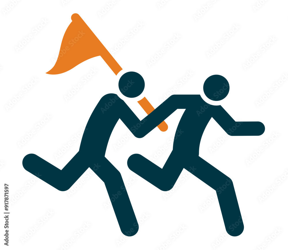 Competition of people team icon. Competition of people team icon.