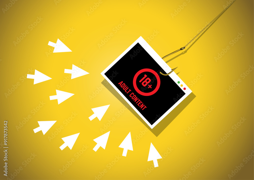 Computer arrow Icons are like fish gathering to click bait Computer arrow Icons are like fish gathering to click bait