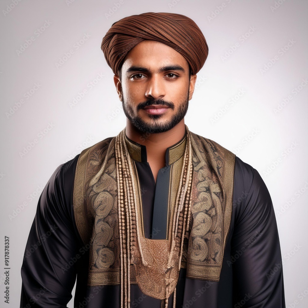 Obraz premium adult young man from Pakistan, AI generated