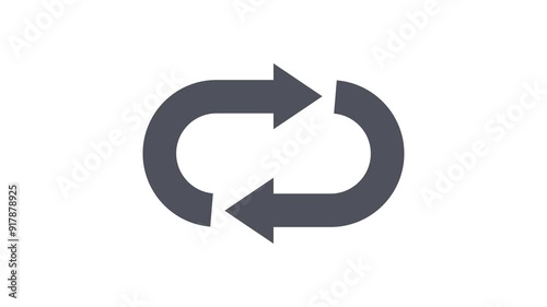 Rotation arrow animation, looping animation, Alpha channel, transparent background. 4K resolution