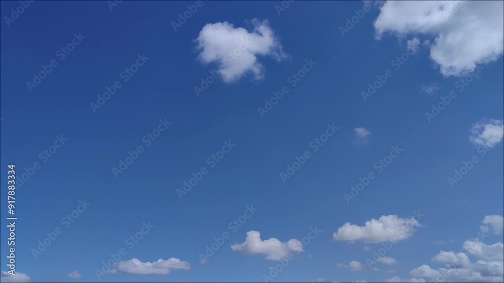 Radiant blue sky landscape with small clouds moving in the morning Radiant blue sky landscape with small clouds moving in the morning