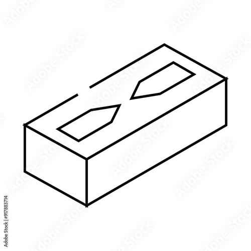 stylish facing brick line icon vector. stylish facing brick sign. isolated contour symbol black illustration