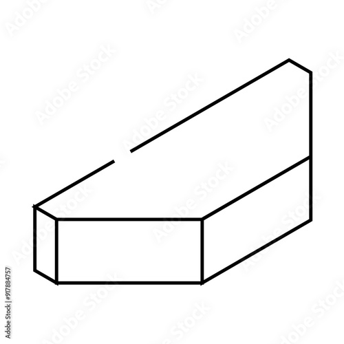 facing brick line icon vector. facing brick sign. isolated contour symbol black illustration