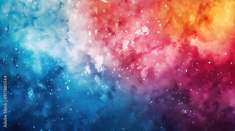 Fototapeta premium Vibrant Watercolor Splash Abstract Background with Copyspace