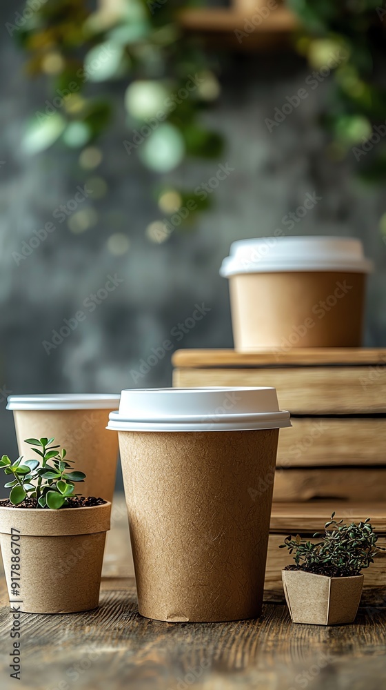 Biodegradable product packaging, symbolizing ecofriendly innovation Biodegradable product packaging, symbolizing ecofriendly innovation