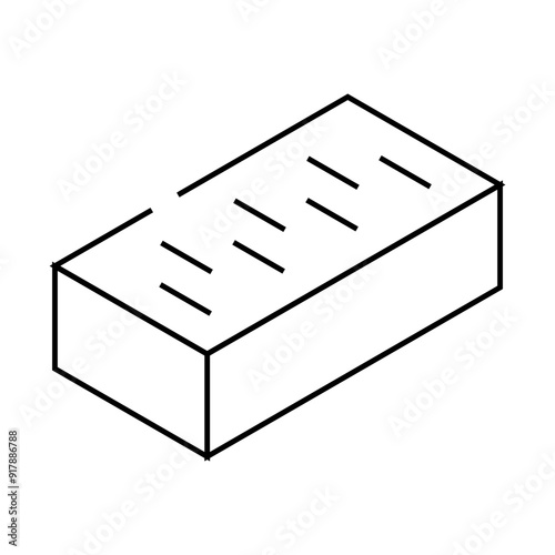 brick for building wall line icon vector. brick for building wall sign. isolated contour symbol black illustration