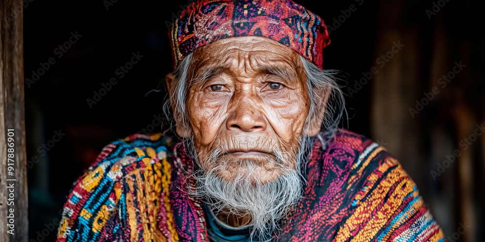 Elderly people of Tikara, portrait Elderly people of Tikara, portrait